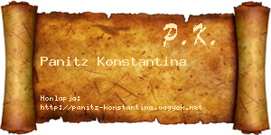 Panitz Konstantina névjegykártya